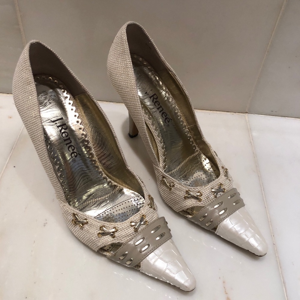 Gorgeous  cream and gold heels